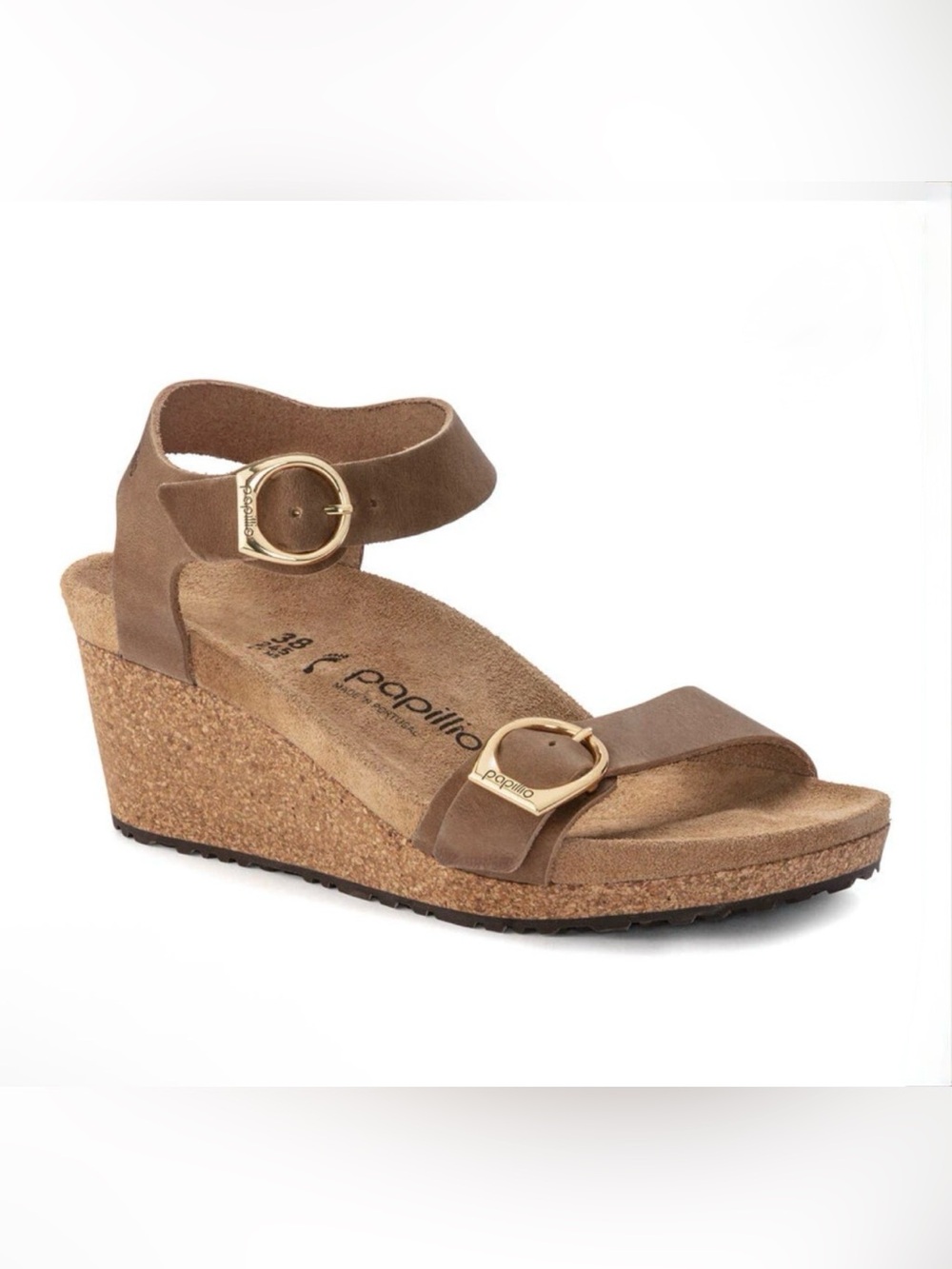 Birkenstock Papillio Soley Wedge Sandal Sz 7 EU 38 NWT